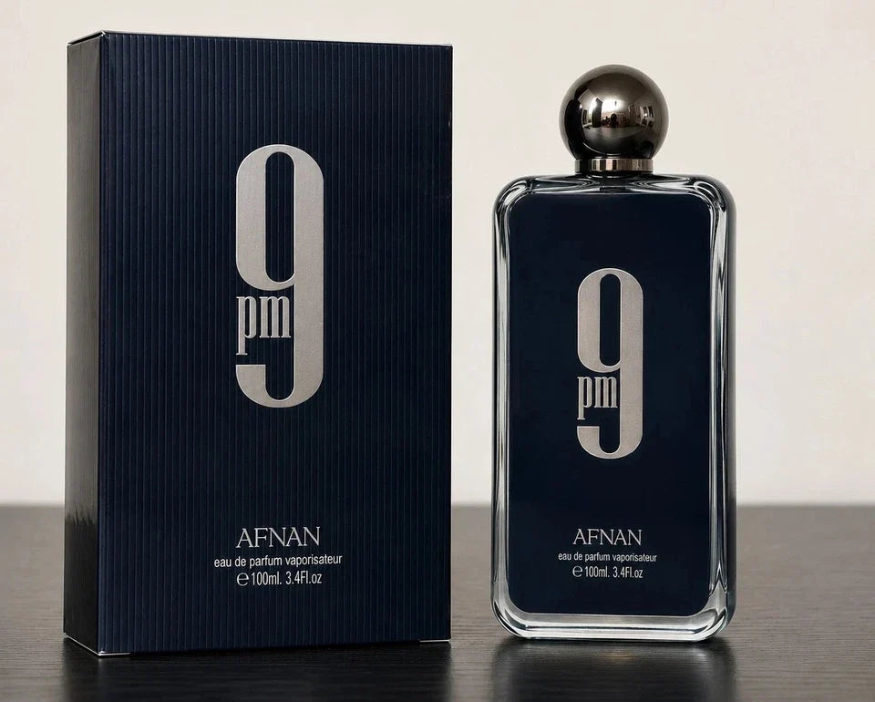 Afnan 9 PM Eau de Parfum Spray for Men 3.4 oz / 100ml Long Lasting Fragrance