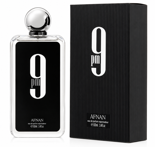 Afnan 9 PM Eau de Parfum Spray for Men 3.4 oz / 100ml Long Lasting Fragrance